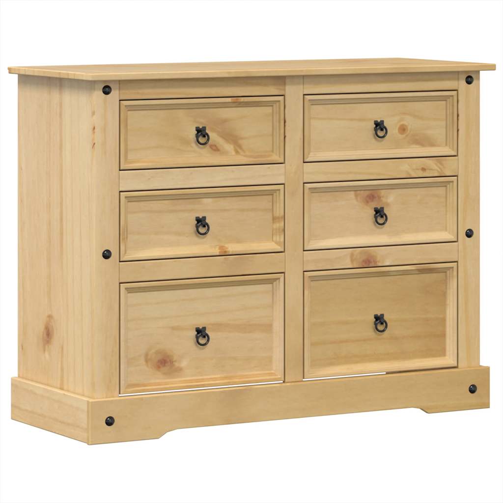 Chest of Drawers "Corona" 112x48x91 cm Solid Wood Pine