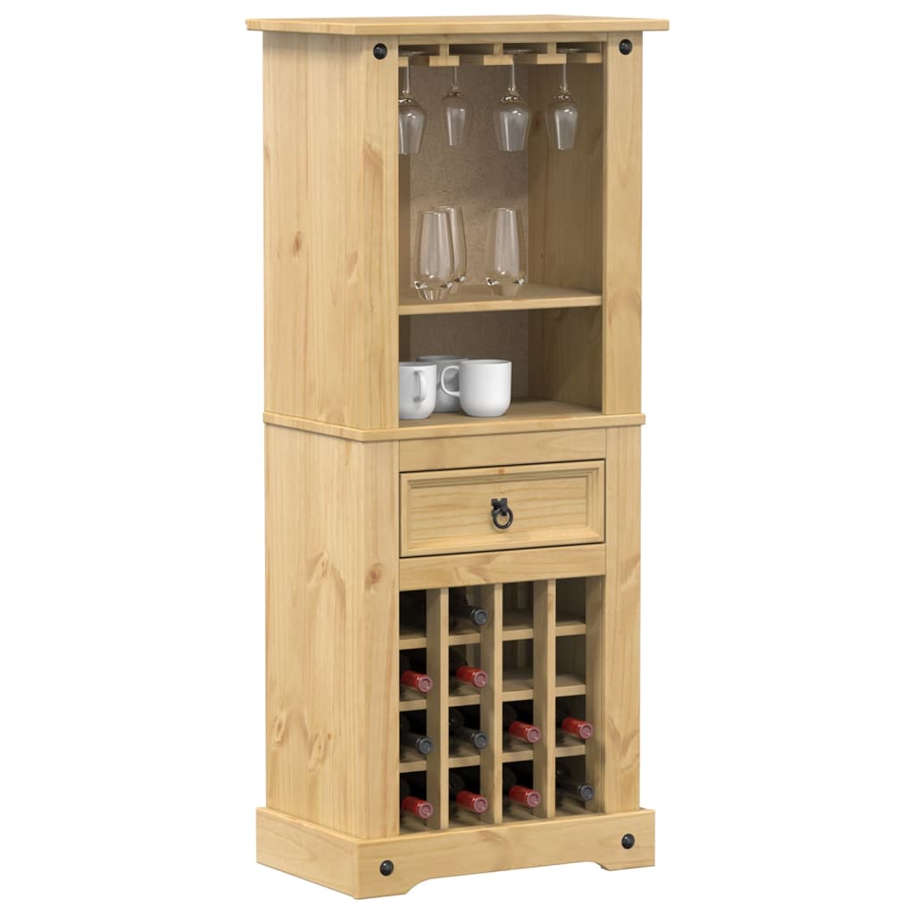 Wine Rack Corona 56x35x120 cm Solid Wood Pine