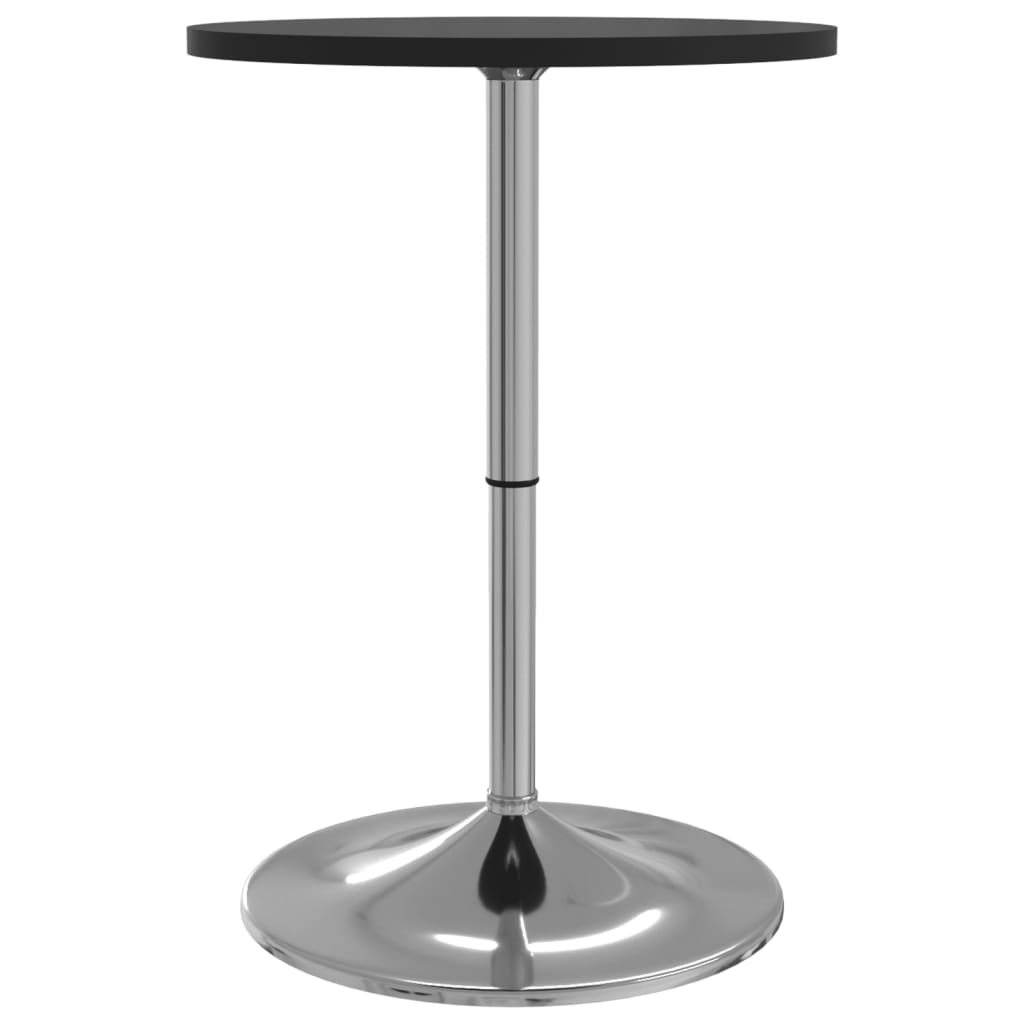 vidaXL Bar Table Black 50x50x90 cm Engineered Wood and Chromed Steel