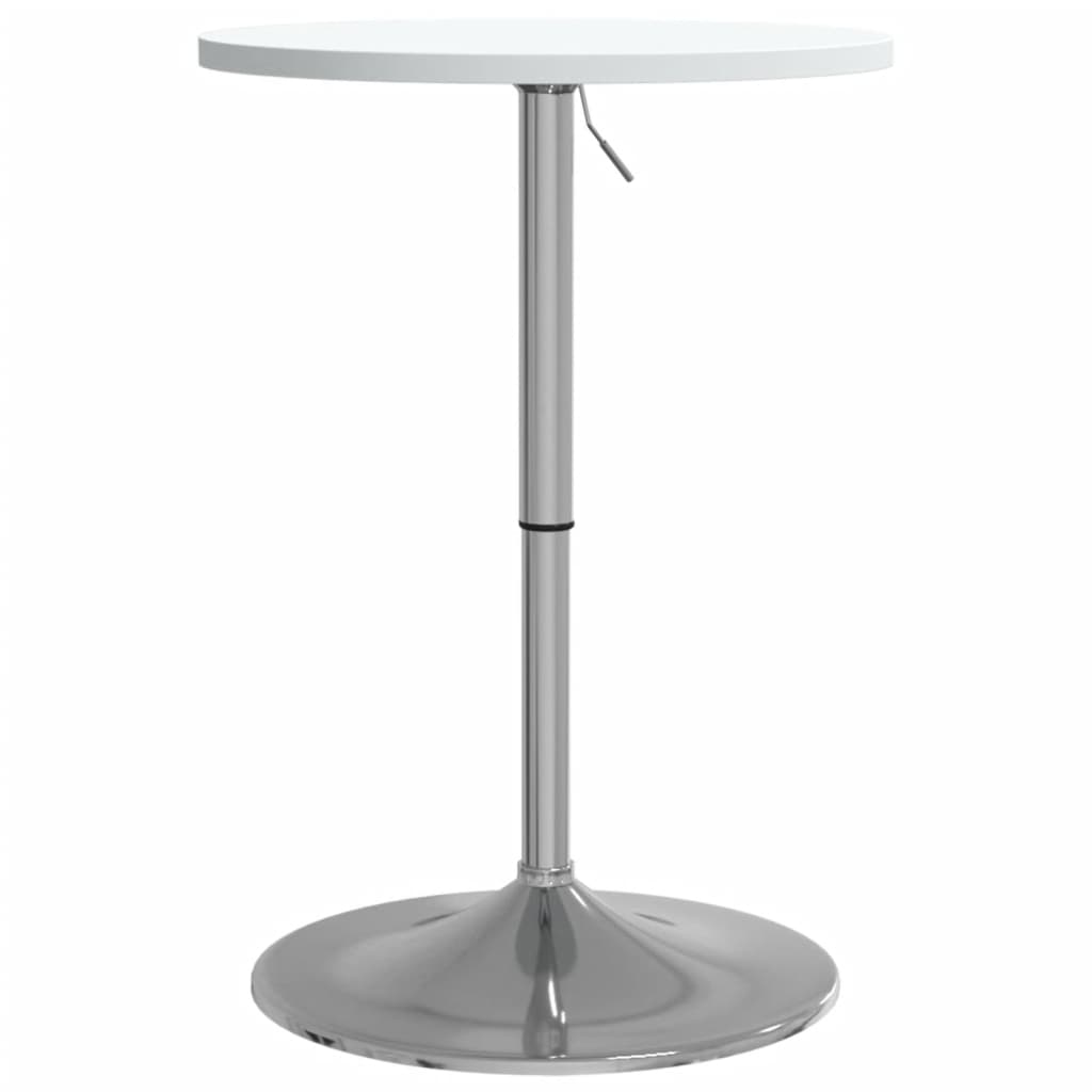 vidaXL Bar Table White 50x50x90 cm Engineered Wood and Chromed Steel