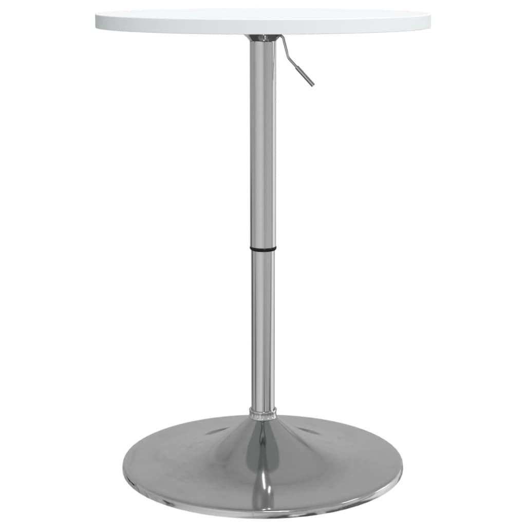 vidaXL Bar Table White 50x50x90 cm Engineered Wood and Chromed Steel