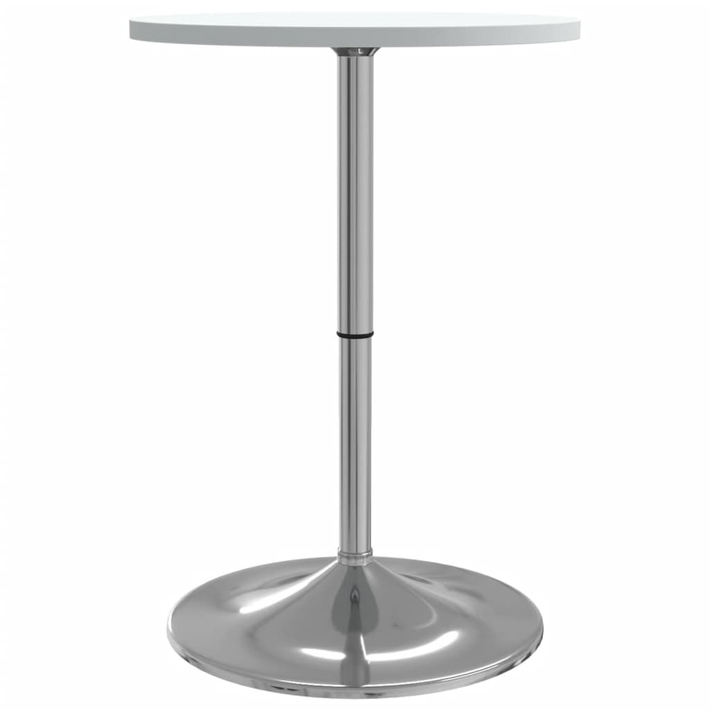 vidaXL Bar Table White 50x50x90 cm Engineered Wood and Chromed Steel