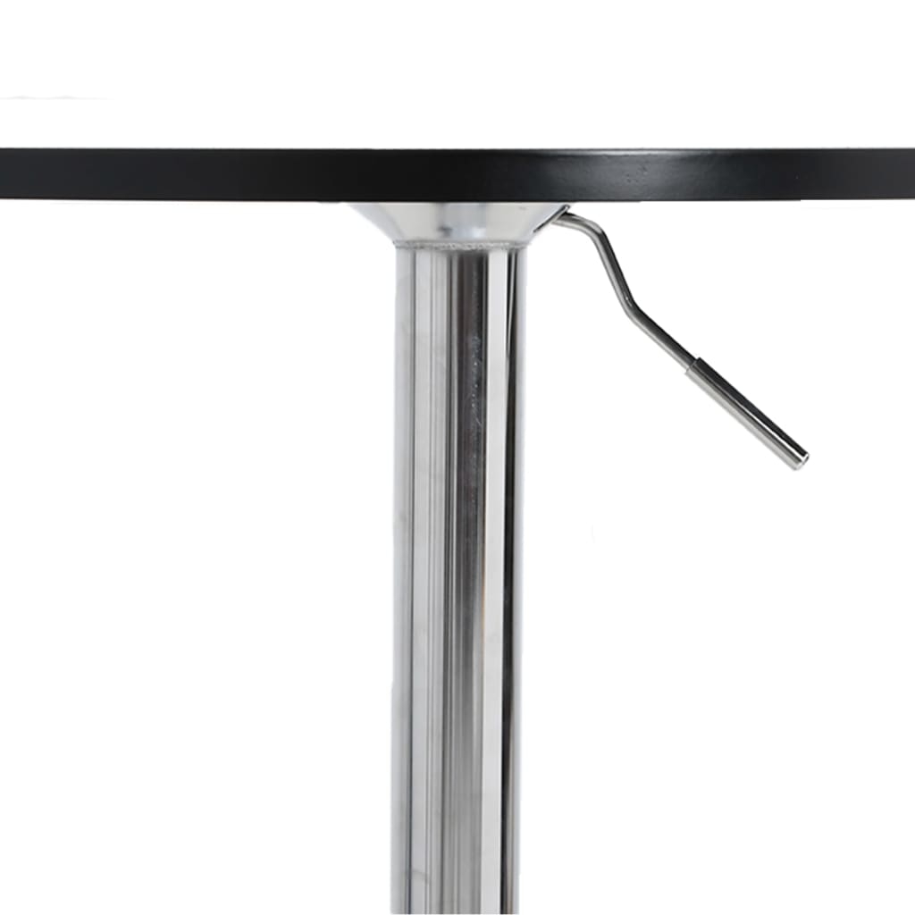 vidaXL Bar Table Black 60x60x90 cm Engineered Wood and Chromed Steel