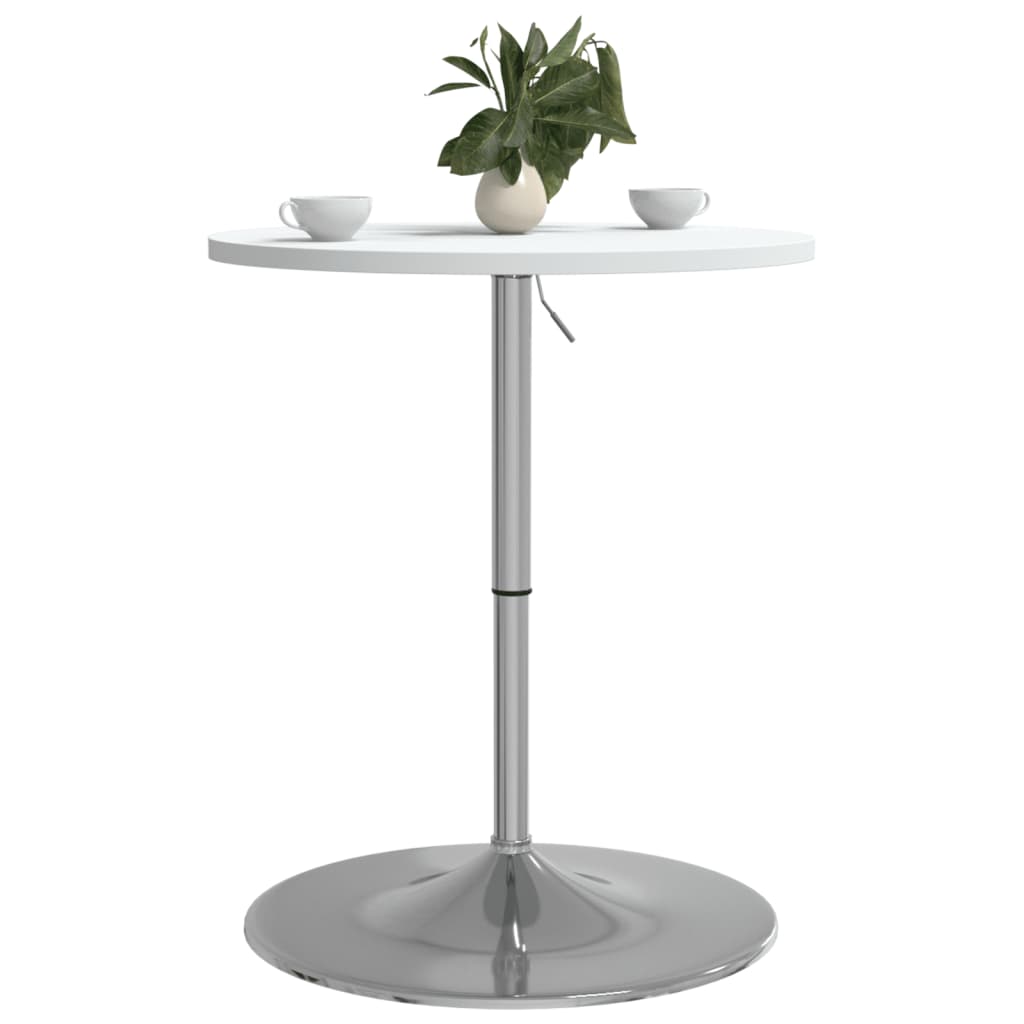 vidaXL Bar Table White 60x60x90 cm Engineered Wood and Chromed Steel