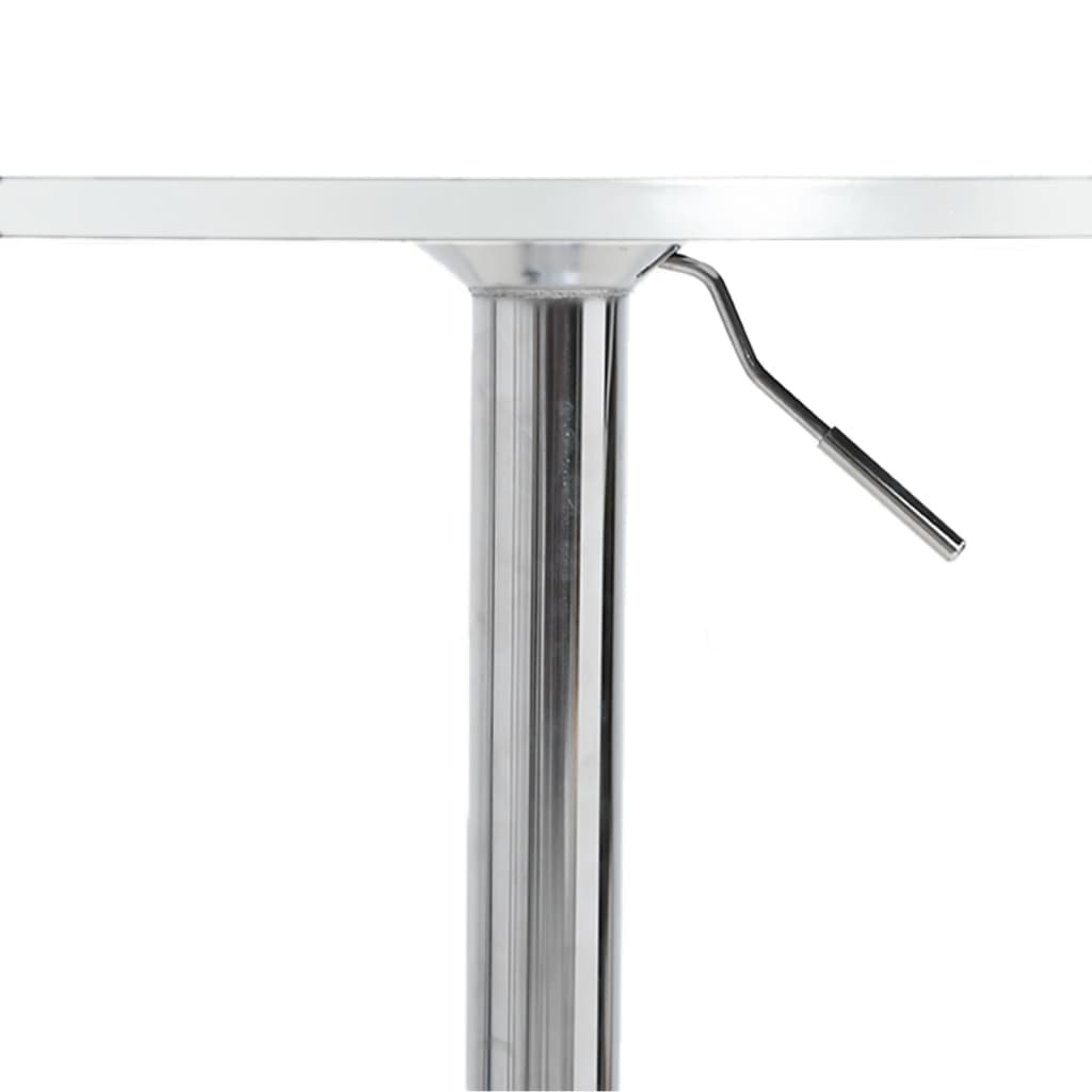 vidaXL Bar Table White 60x60x90 cm Engineered Wood and Chromed Steel