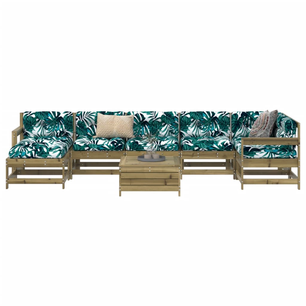 vidaXL 8 Piece Garden Sofa Set Impregnated Wood Pine