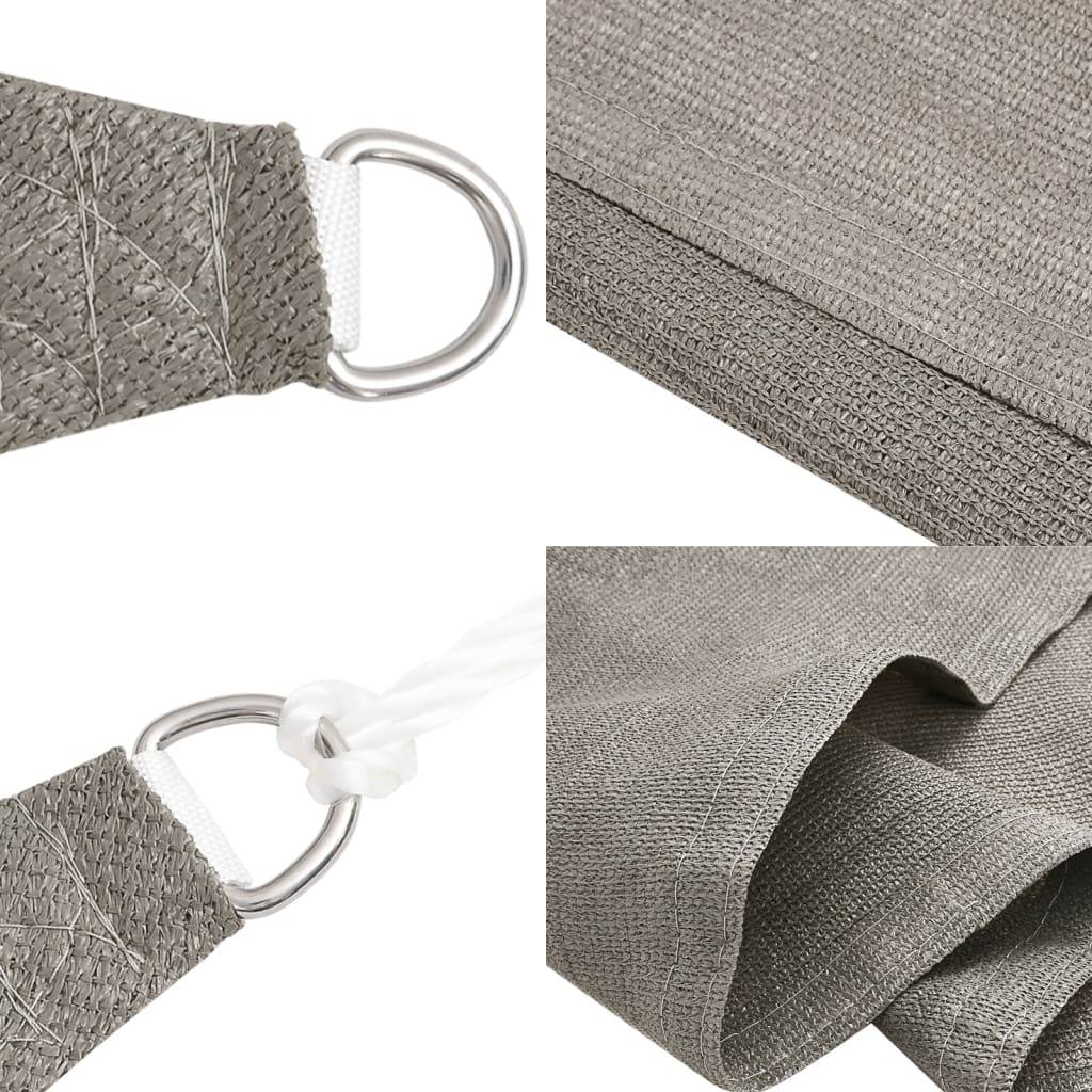 Sunshade Sail 160 g/m² Square Light Grey 5x5 m HDPE