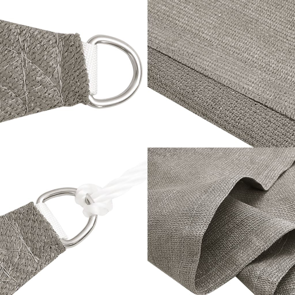 Sunshade Sail 160 g/m² Rectangular Light Grey 5x8 m HDPE