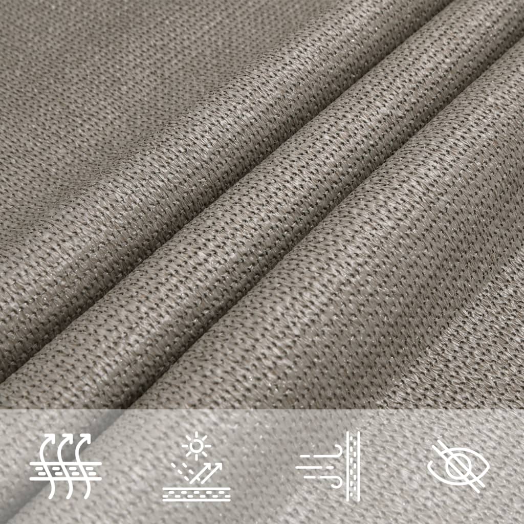 Sunshade Sail 160 g/m² Triangular Light Grey 3.6x3.6x3.6 m HDPE