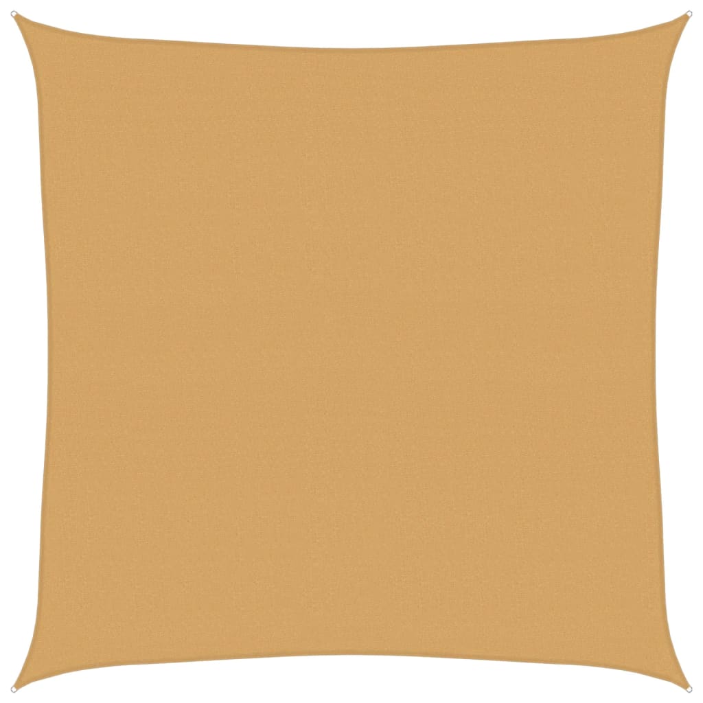 Sunshade Sail 160 g/m² Square Sand 6x6 m HDPE