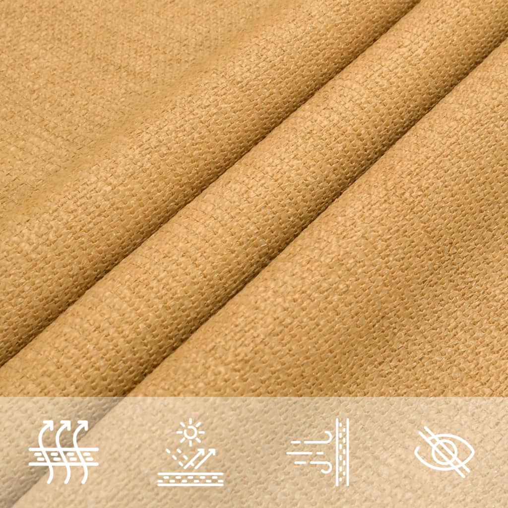 Sunshade Sail 160 g/m² Rectangular Sand 2.5x5 m HDPE