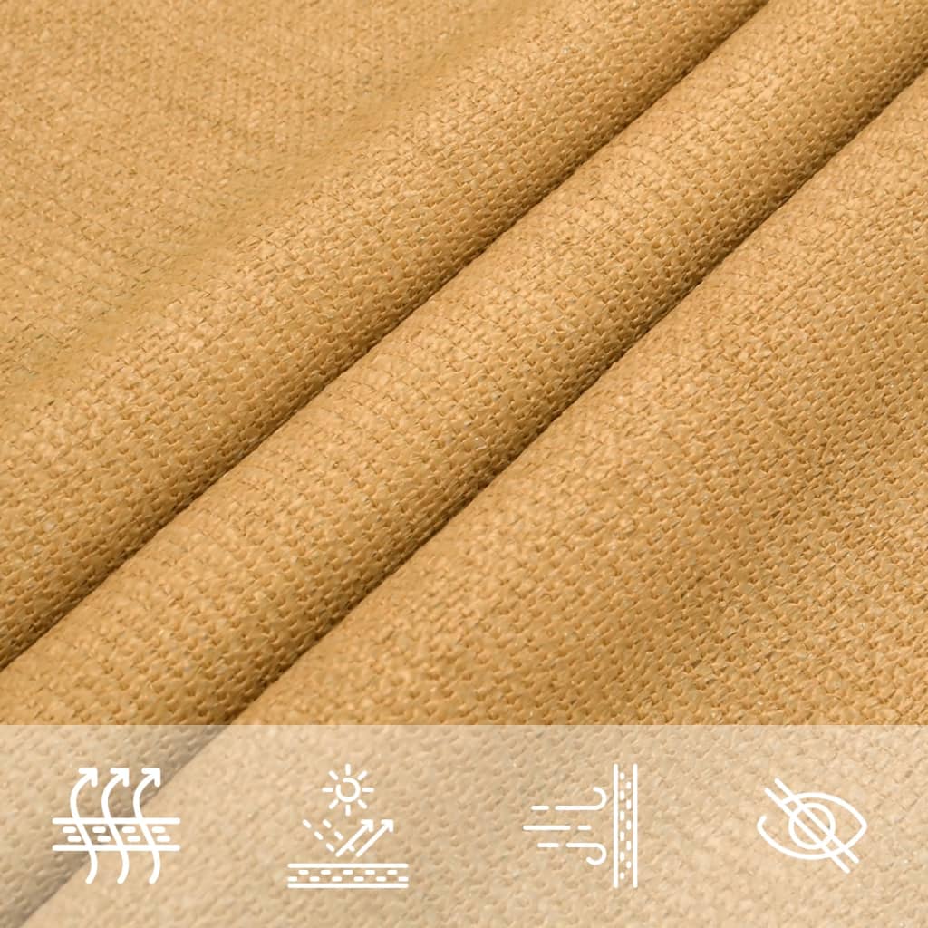 Sunshade Sail 160 g/m² Rectangular Sand 5x6 m HDPE