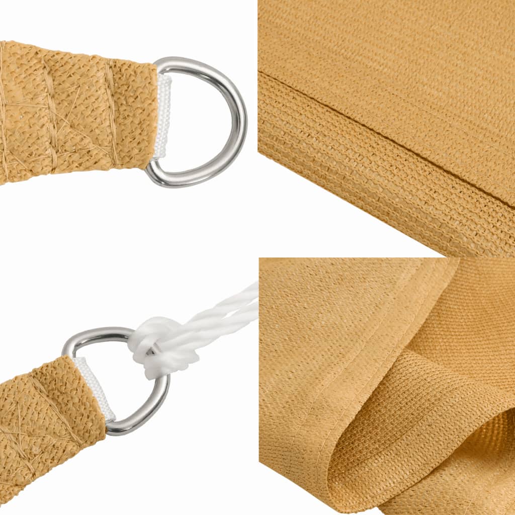 Sunshade Sail 160 g/m² Rectangular Sand 6x8 m HDPE