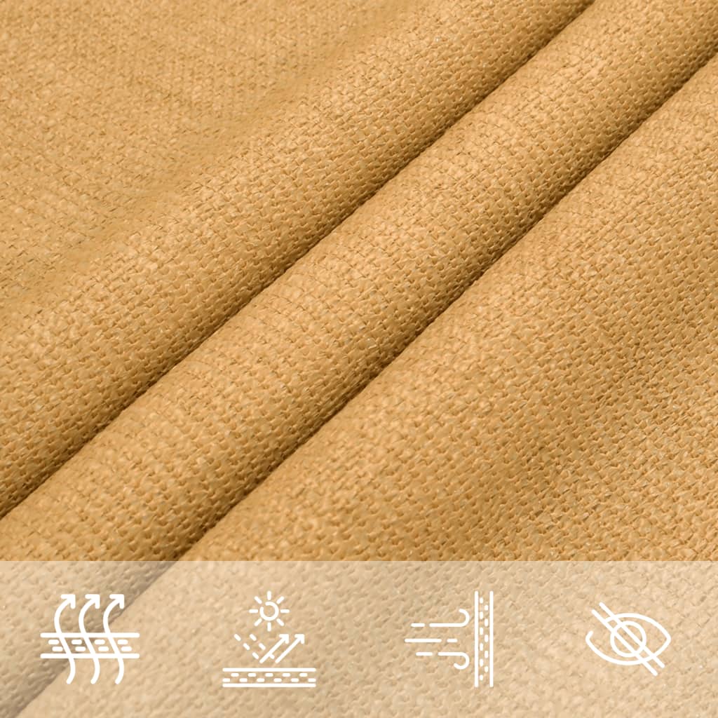 Sunshade Sail 160 g/m² Rectangular Sand 6x8 m HDPE