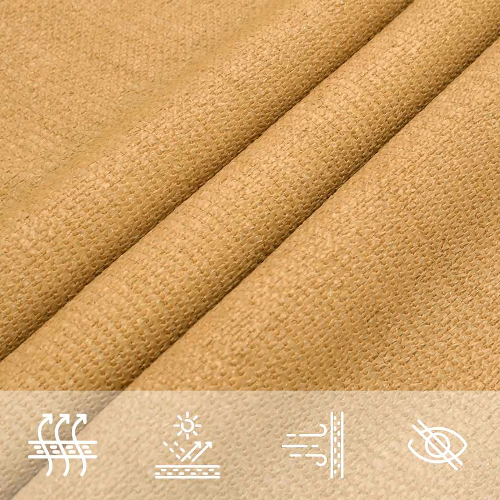 Sunshade Sail 160 g/m² Triangular Sand 3x4x4 m HDPE