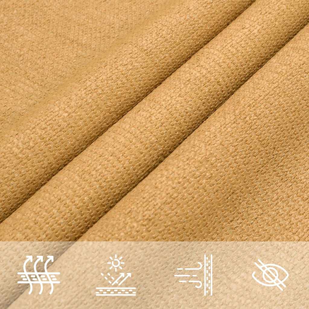 Sunshade Sail 160 g/m² Triangular Sand 4x4x4 m HDPE