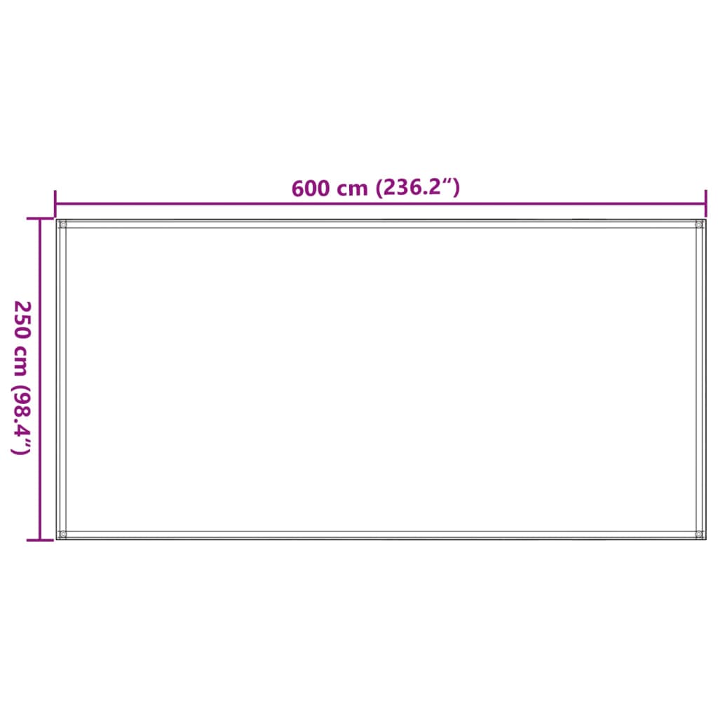 vidaXL Tent Carpet Light Green 250x600 cm HDPE