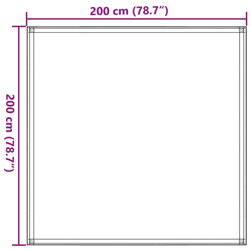 vidaXL Tent Carpet Sand 200x200 cm HDPE