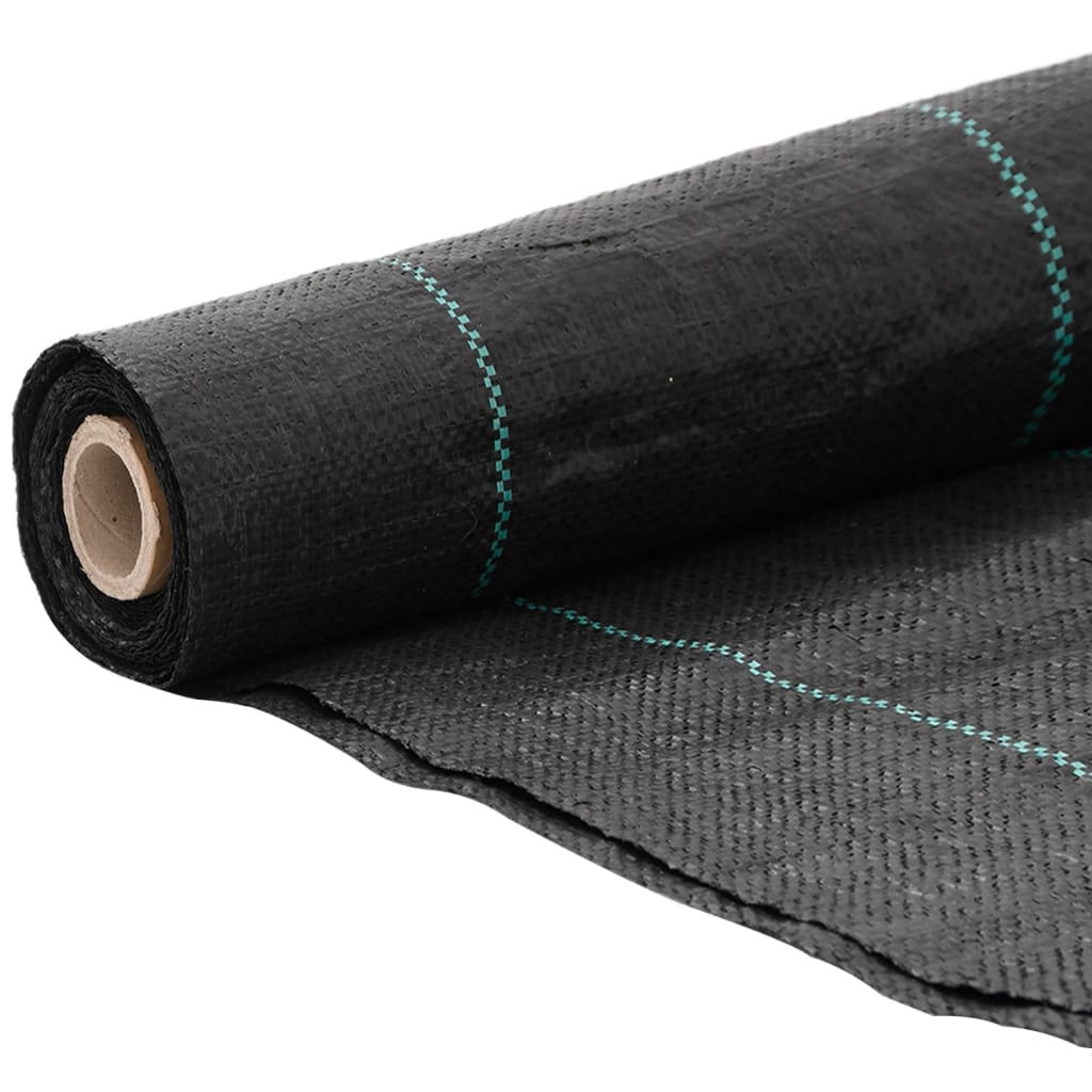 vidaXL Weed Membrane Black 2x200 m PP