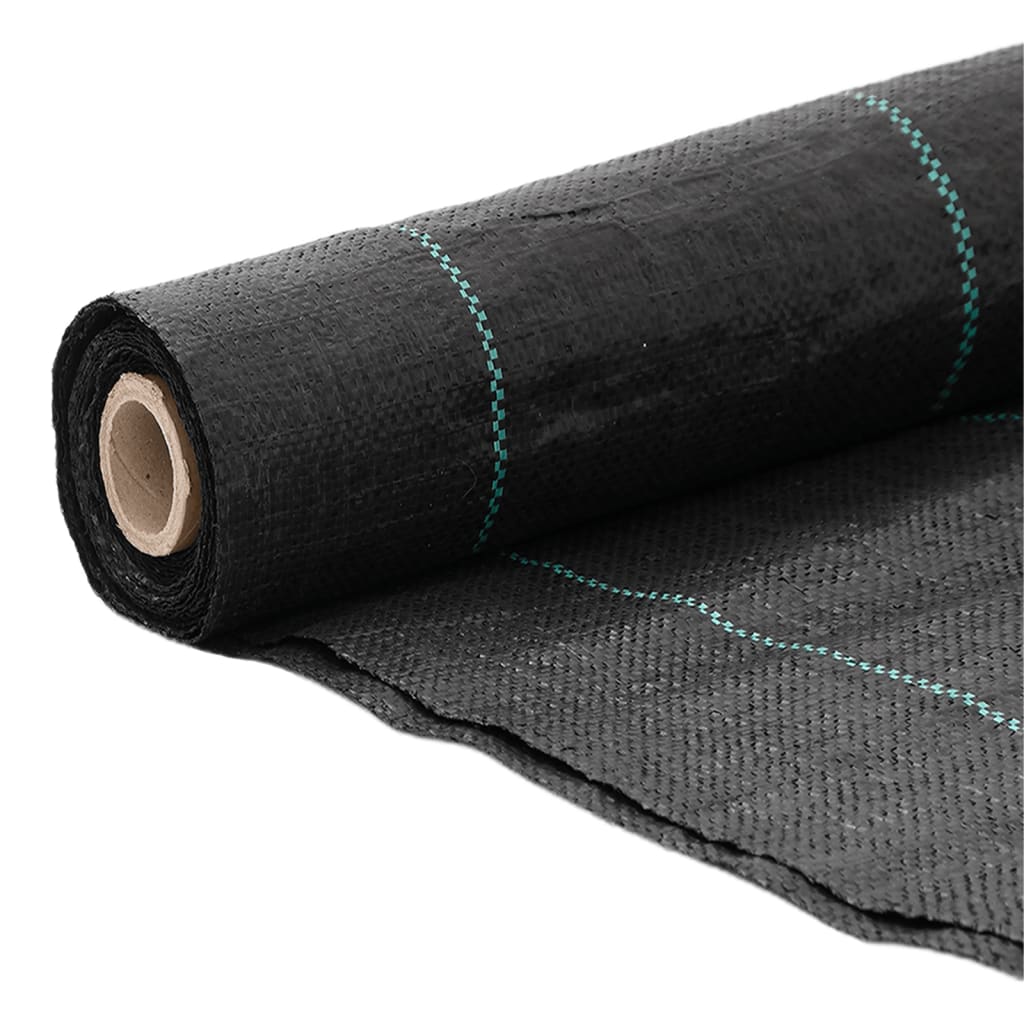 vidaXL Weed Membrane Black 1x10 m PP