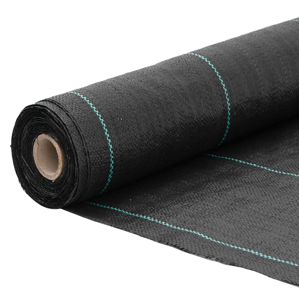 vidaXL Weed Membrane Black 1.5x10 m PP