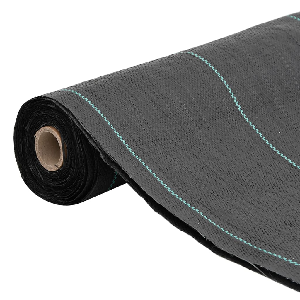 vidaXL Weed Membrane Black 1.5x25 m PP