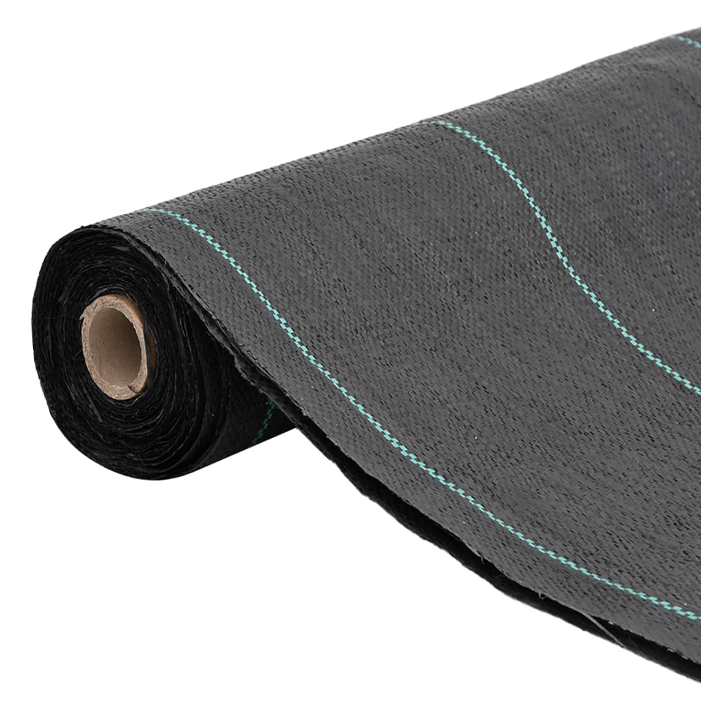 vidaXL Weed Membrane Black 1.5x200 m PP