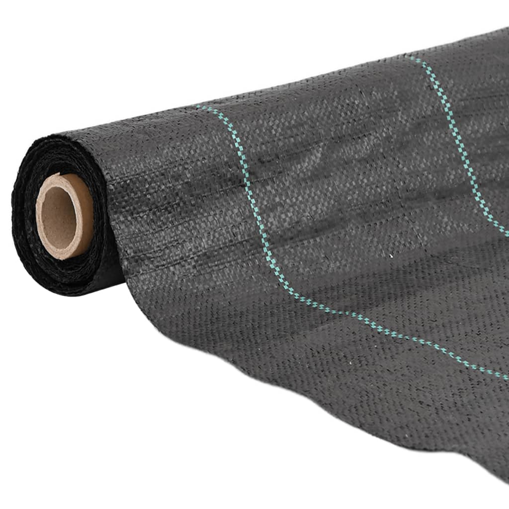 vidaXL Weed Membrane Black 2x25 m PP