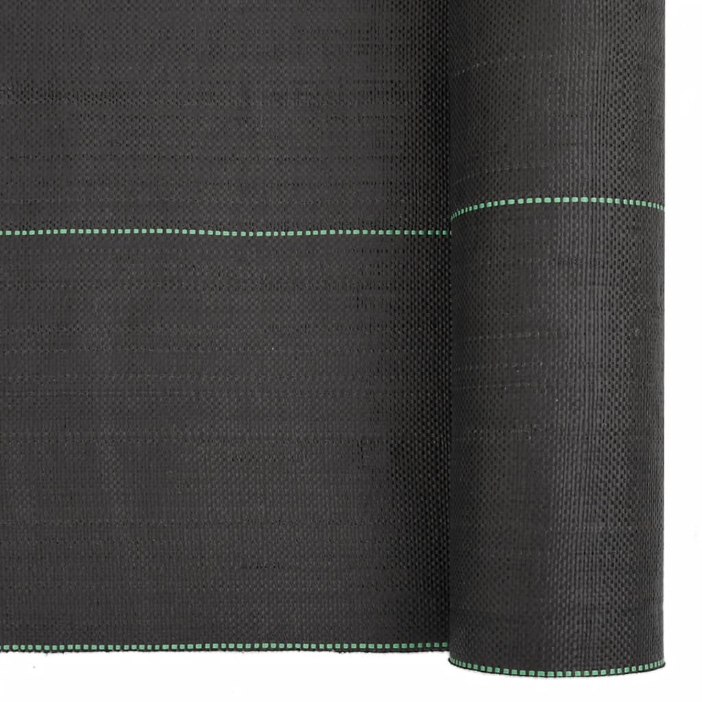 vidaXL Weed Membrane Black 1x10 m PP