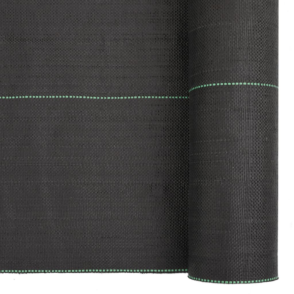 vidaXL Weed Membrane Black 1x100 m PP