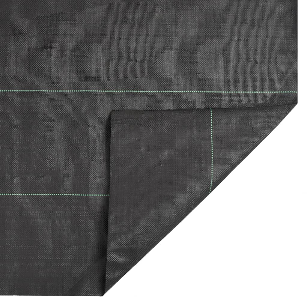 vidaXL Weed Membrane Black 1.5x25 m PP