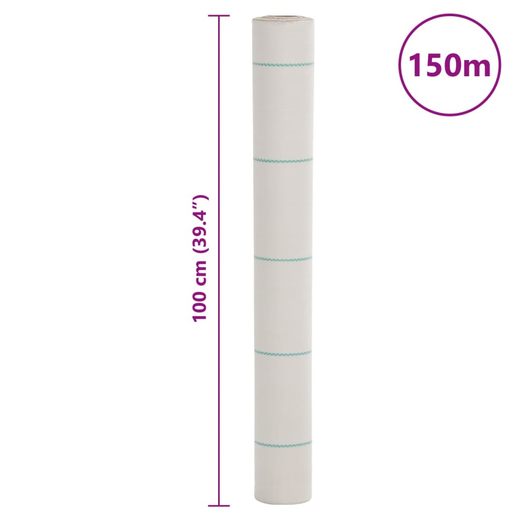 vidaXL Weed Membrane White 1x150 m PP