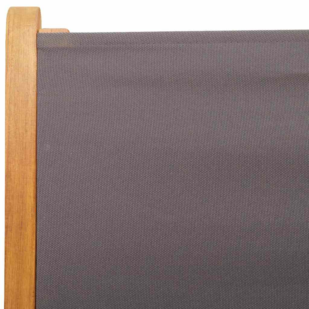 Reclining Folding Chairs 4 pcs Anthracite Fabric and Solid Wood
