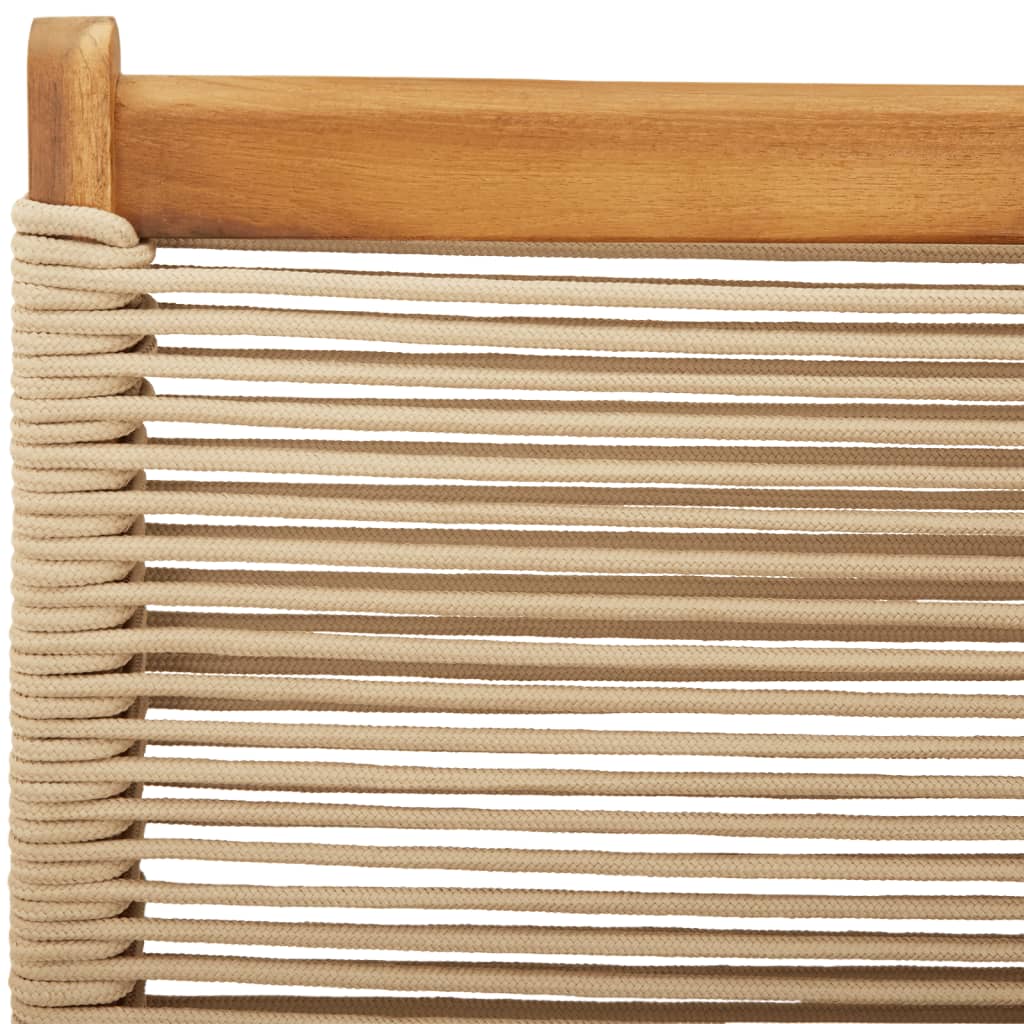 Folding Garden Chairs 8 pcs Beige Solid Wood Acacia