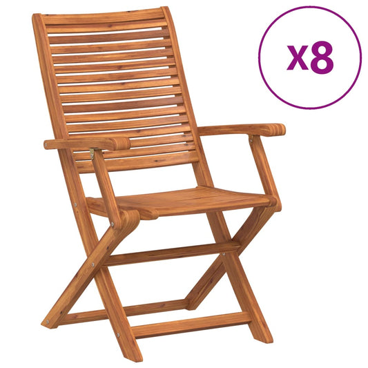 Folding Chairs 8 pcs 57x66x95 cm Solid Wood Acacia