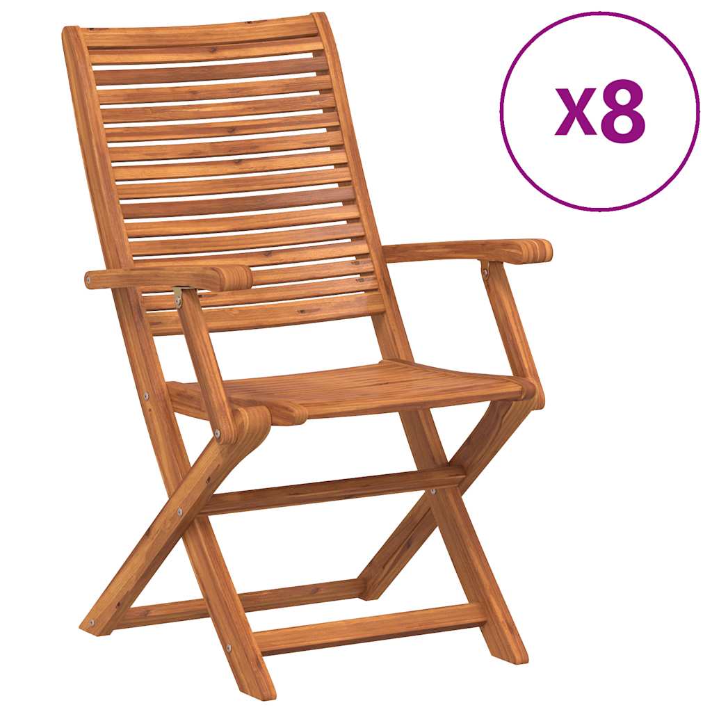 Folding Chairs 8 pcs 57x66x95 cm Solid Wood Acacia