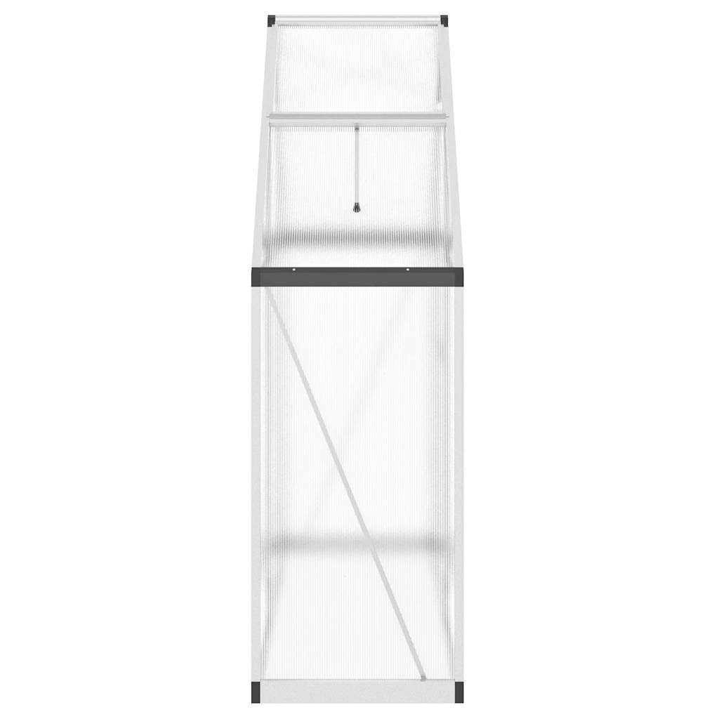 vidaXL Greenhouse with Base Frame Silver 169x58x195 cm Aluminium