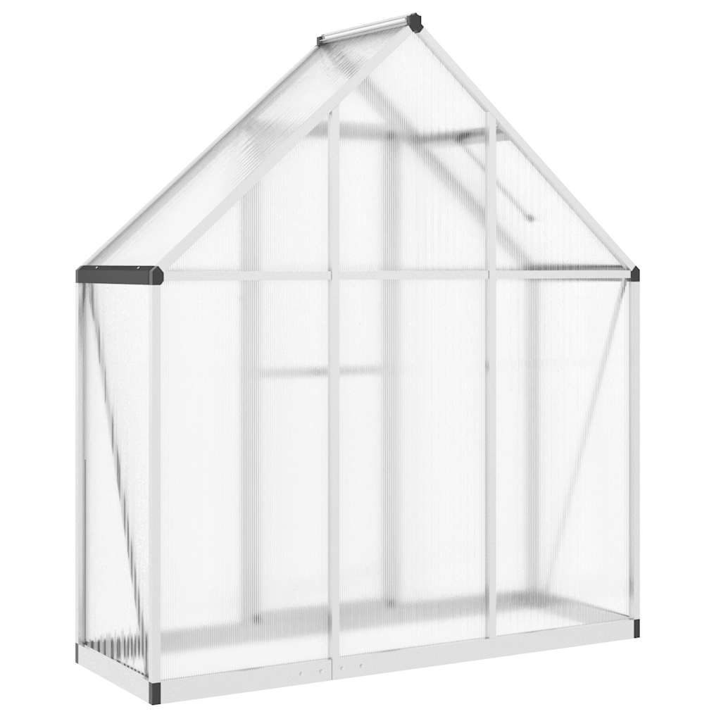 vidaXL Greenhouse with Base Frame Silver 169x58x195 cm Aluminium