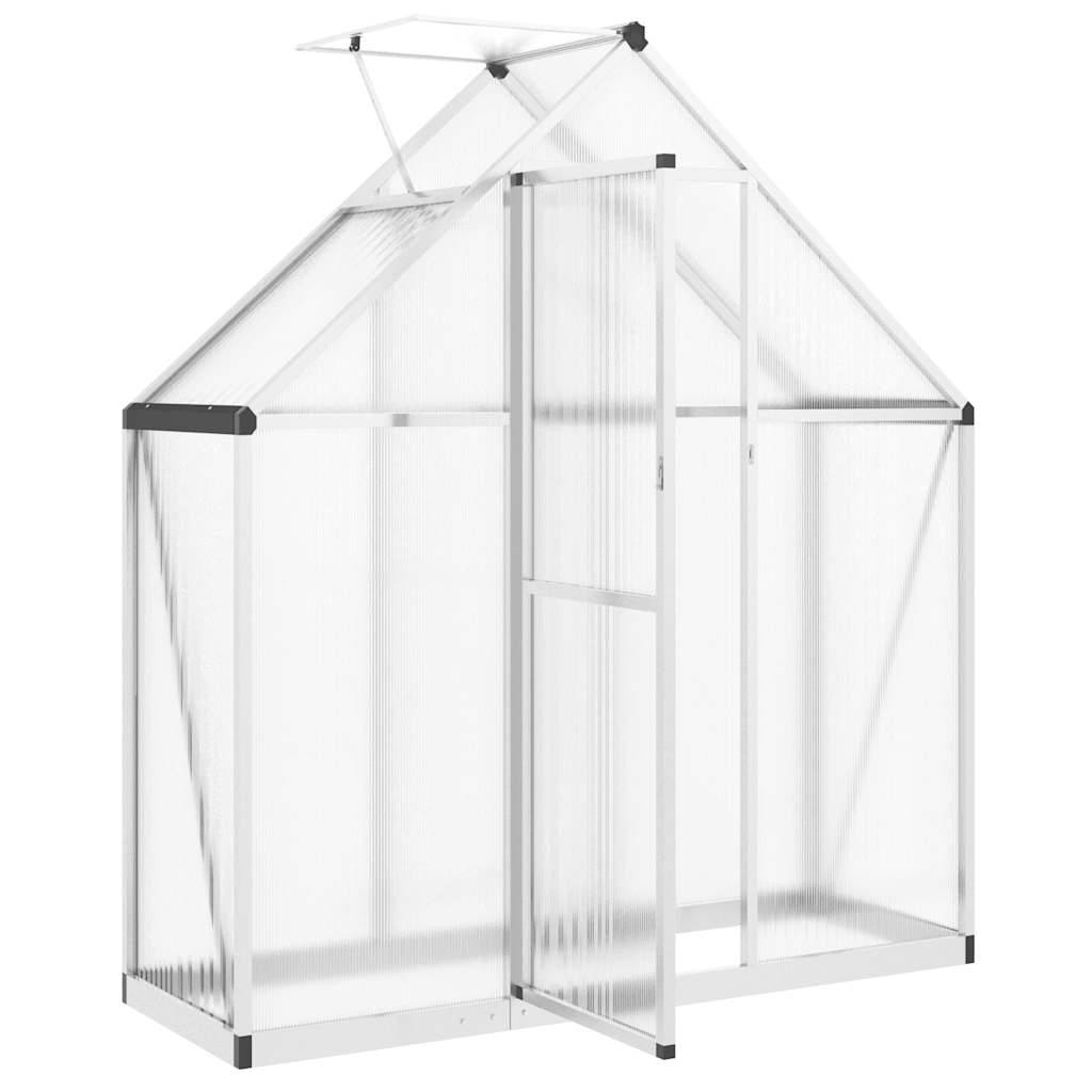 vidaXL Greenhouse with Base Frame Silver 169x58x195 cm Aluminium