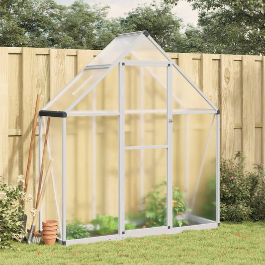 vidaXL Greenhouse with Base Frame Silver 169x58x195 cm Aluminium