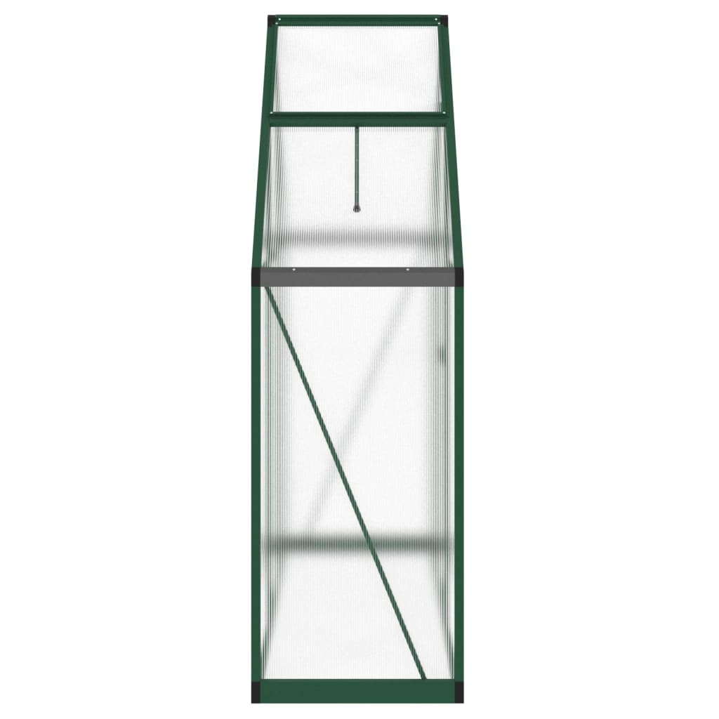 vidaXL Greenhouse with Base Frame Green 169x58x195 cm Aluminium