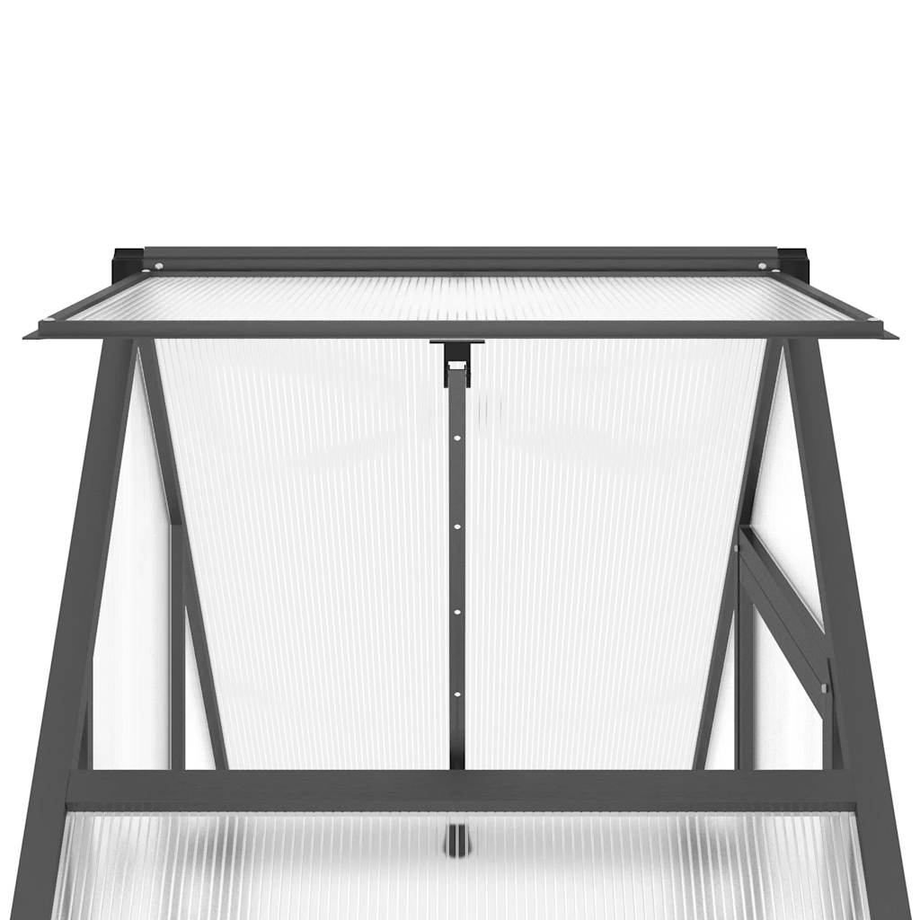 vidaXL Greenhouse with Base Frame Anthracite 169x58x195 cm Aluminium