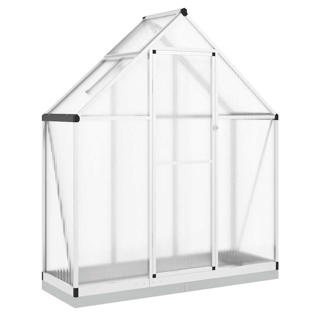 vidaXL Greenhouse with Base Frame Silver 169x58x202 cm Aluminium