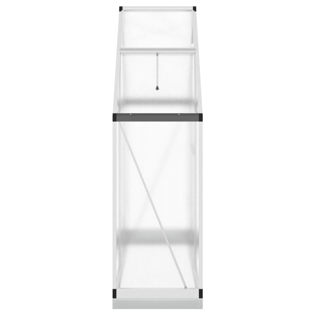 vidaXL Greenhouse with Base Frame Silver 169x58x202 cm Aluminium