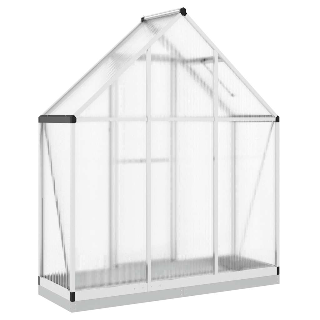 vidaXL Greenhouse with Base Frame Silver 169x58x202 cm Aluminium