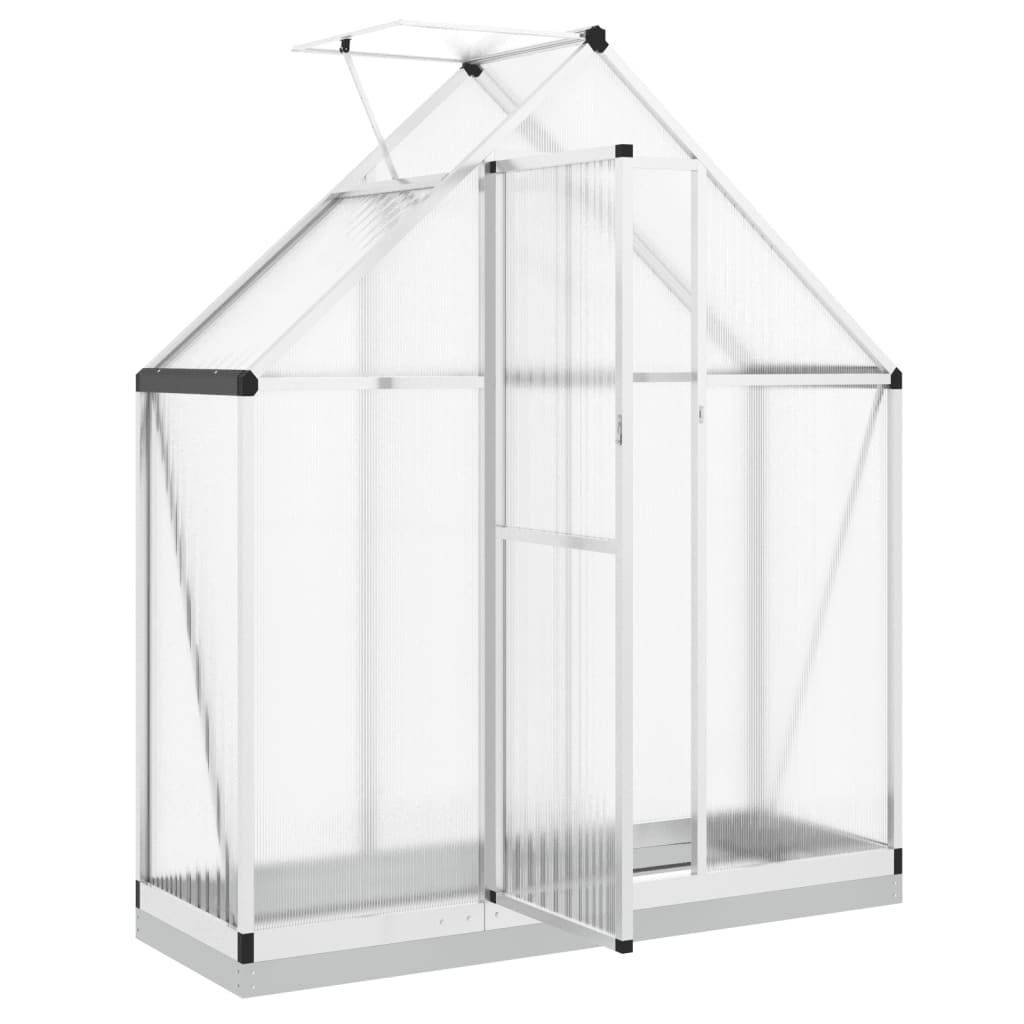 vidaXL Greenhouse with Base Frame Silver 169x58x202 cm Aluminium