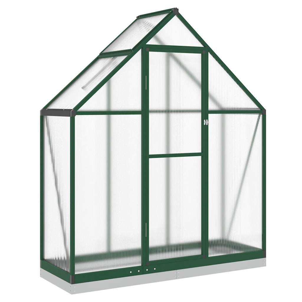 vidaXL Greenhouse with Base Frame Green 169x58x202 cm Aluminium