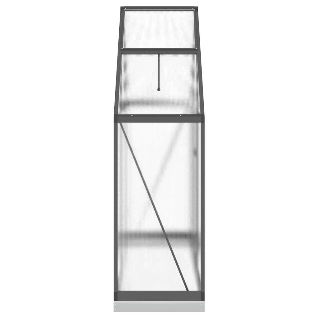 vidaXL Greenhouse with Base Frame Anthracite 169x58x202 cm Aluminium