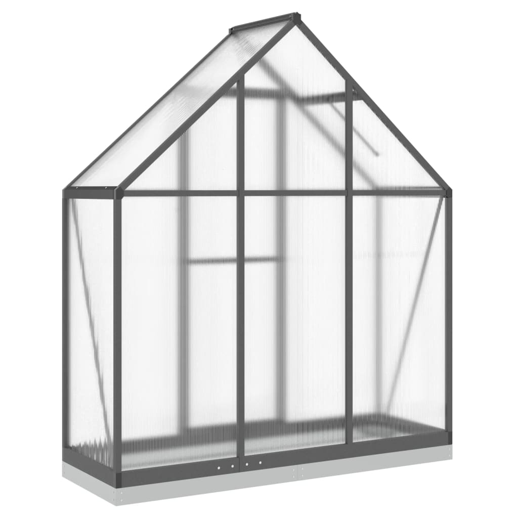 vidaXL Greenhouse with Base Frame Anthracite 169x58x202 cm Aluminium