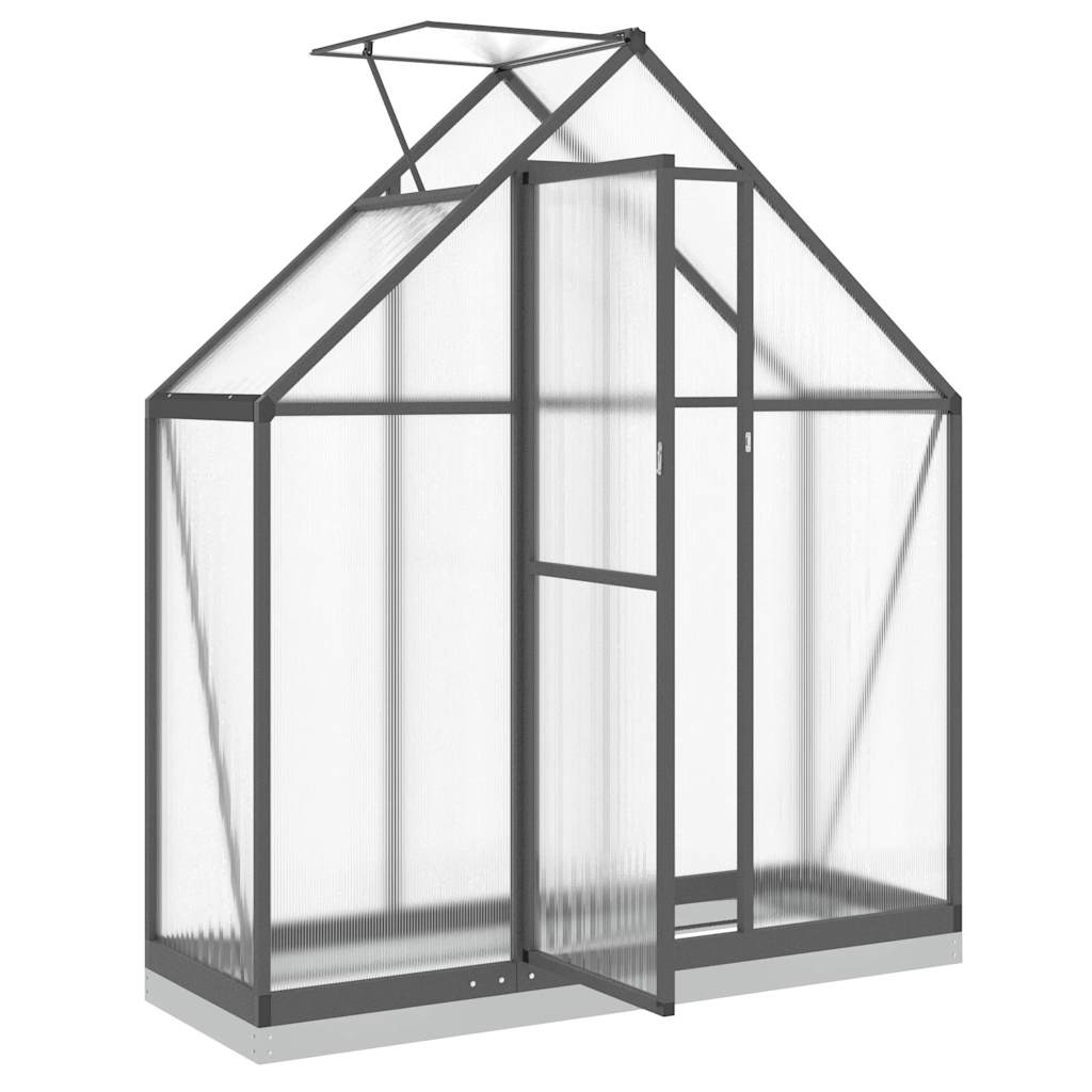 vidaXL Greenhouse with Base Frame Anthracite 169x58x202 cm Aluminium